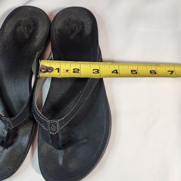 Olukai Ho‘opio Black Thong Sandals Women’s Size 9 – Casual Flip Flops - Picture 13 of 14